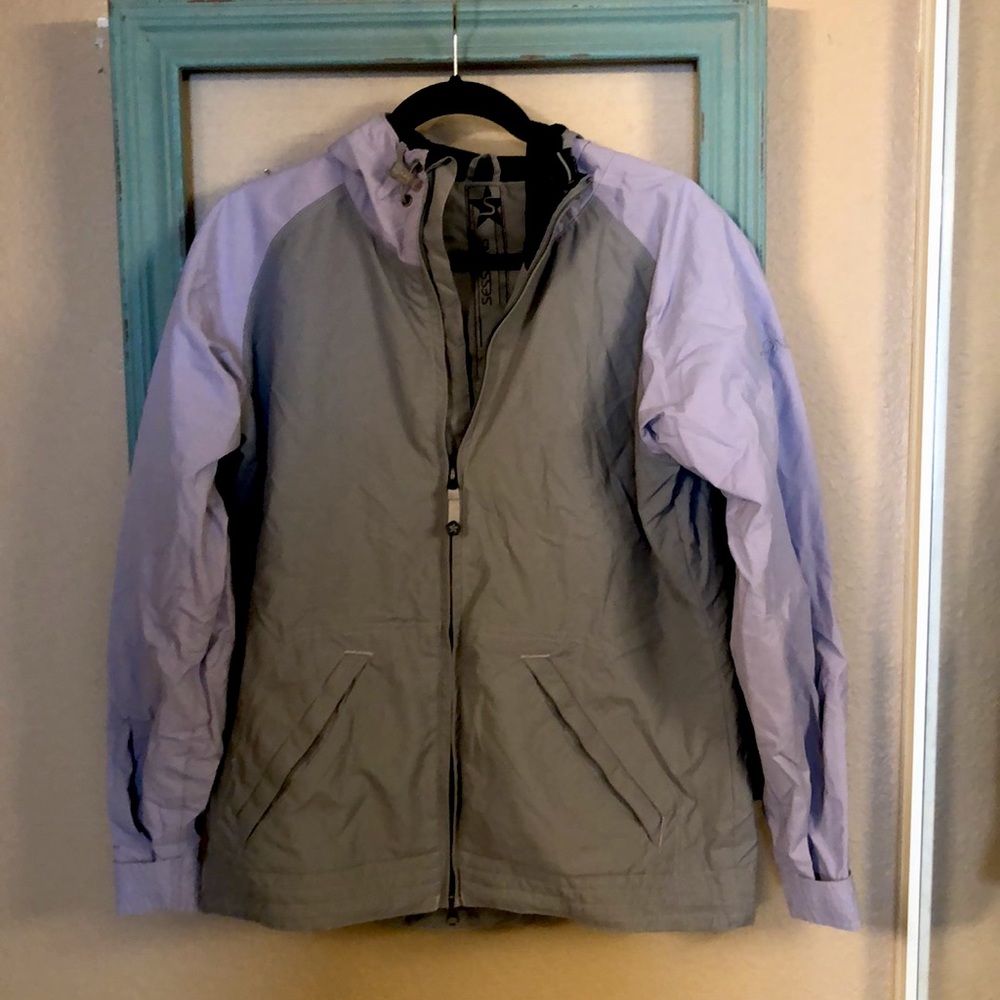 Sessions Women Snowboarding Jacket Lavender Grey Medium